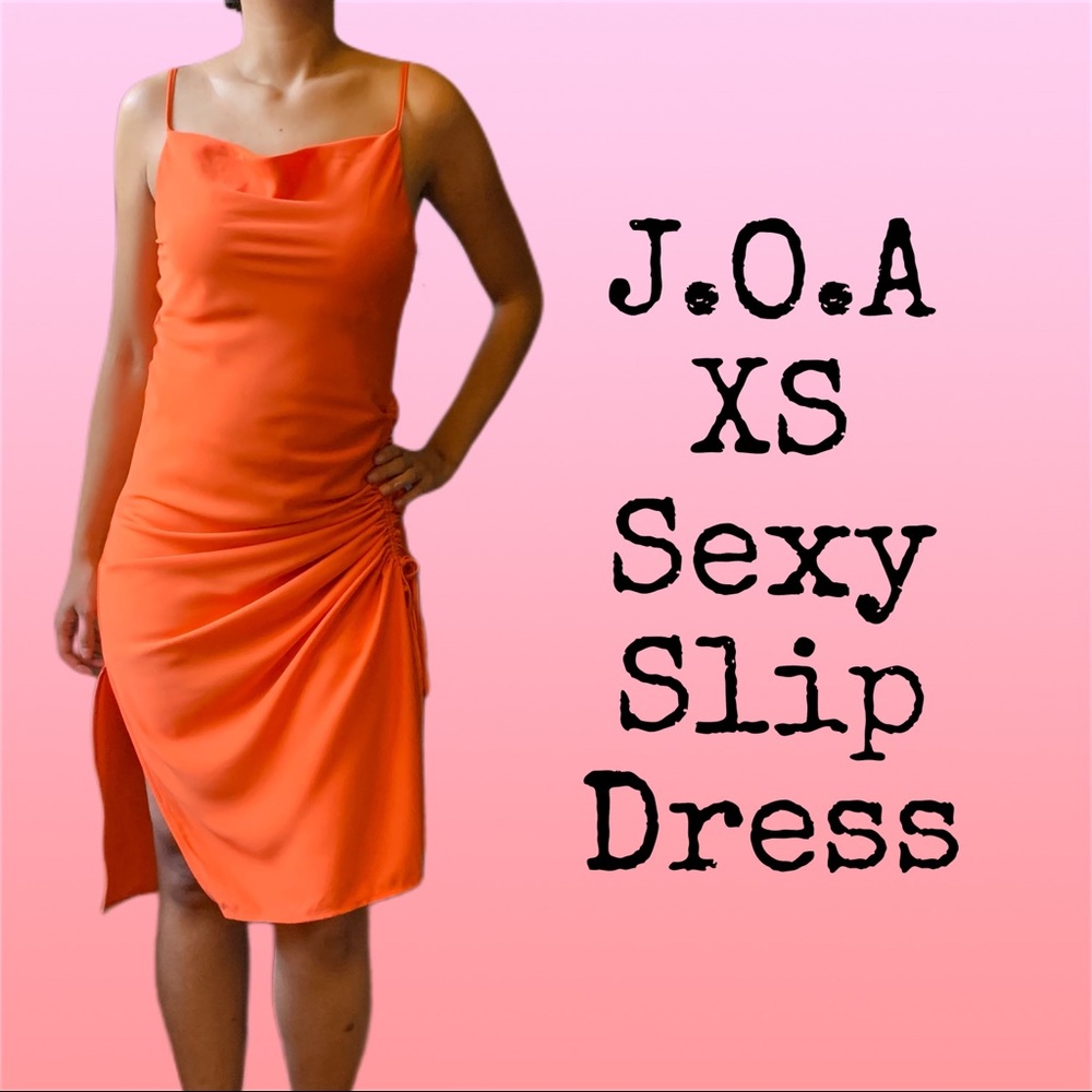 J.O.A Sexy Orange Slip Dress XS